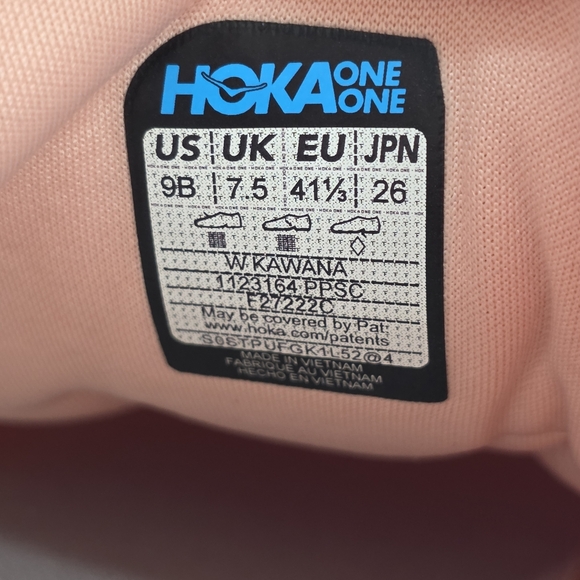 Hoka One One Womens Kawana Peach White Athletic Running Shoes Sneakers Size 9B - Picture 12 of 12